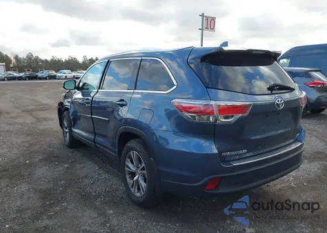 2015 Toyota Highlander Xle V6 from USA, damaged, VIN 5TDKKRFHXFS107759